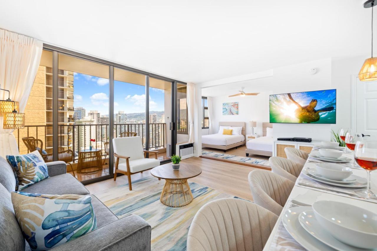 Gorgeous Condo With Ocean View, Near Beach, Free Parking Honolulu Kültér fotó